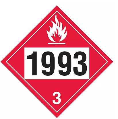 Señalética de seguridad rombo 1993 inflamable